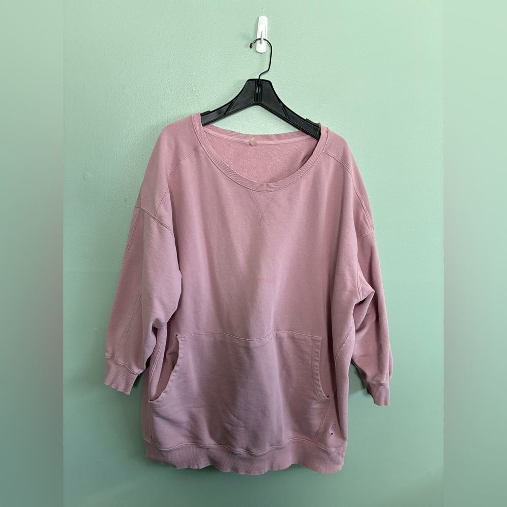 FP Movement by Free People Oversized Dusty Pink Pullover Sweatshirt